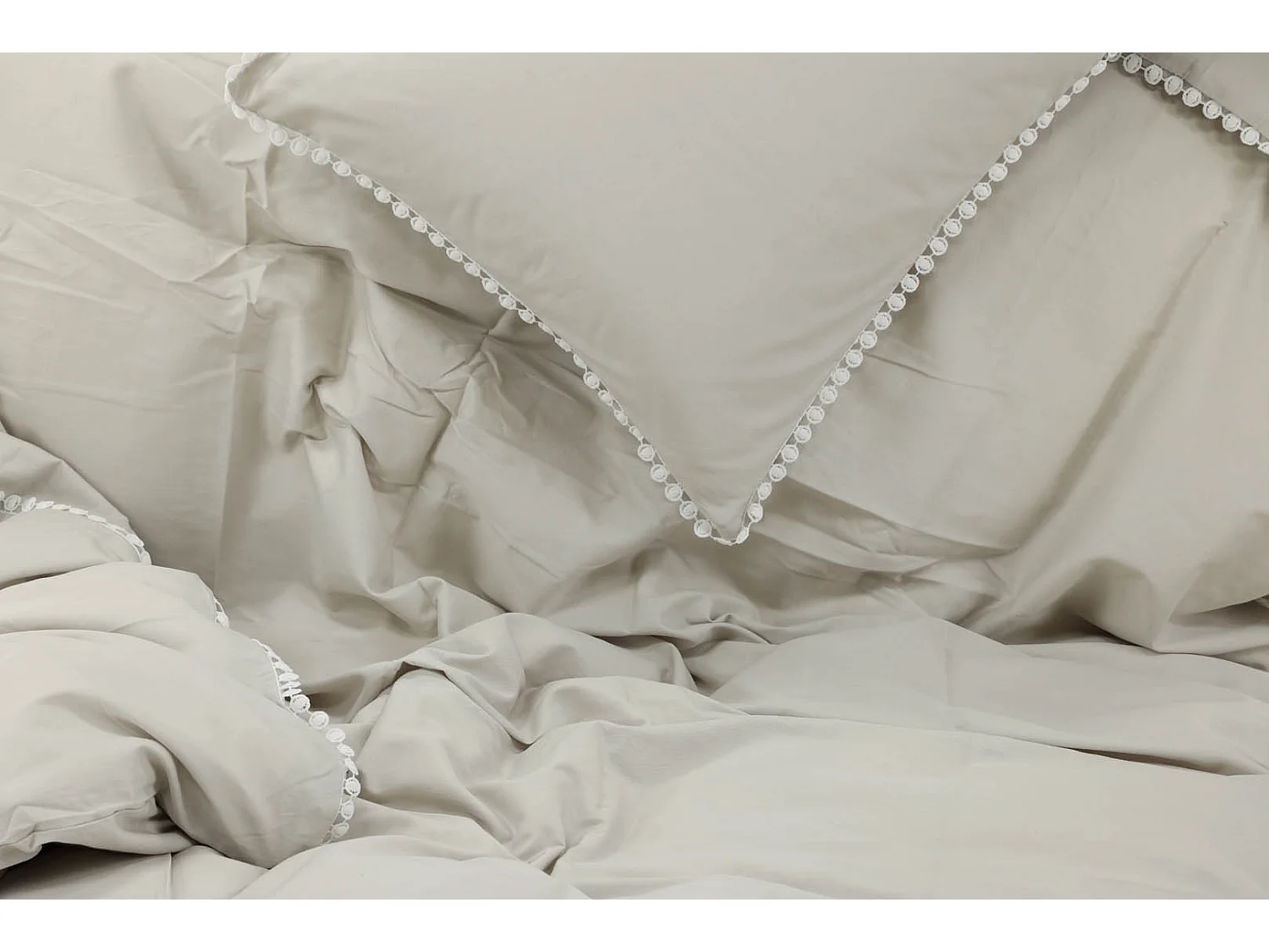 Livia parure de lit 1 ensembles 200x150cm gris, offwhite.