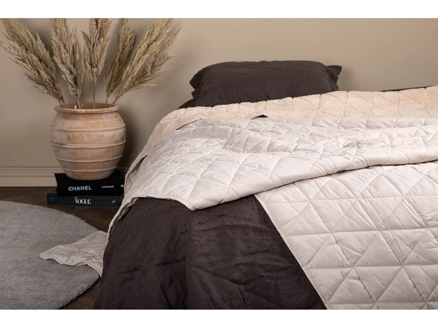 Nilla Tagesdecke 150x250cm beige.