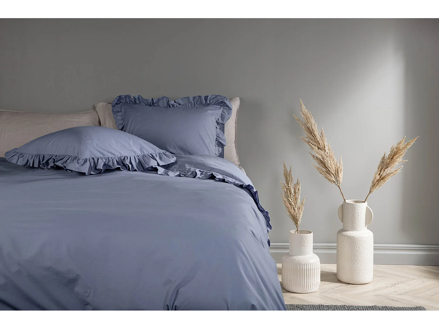 Levi parure de lit 1 ensembles 220x240cm bleu.