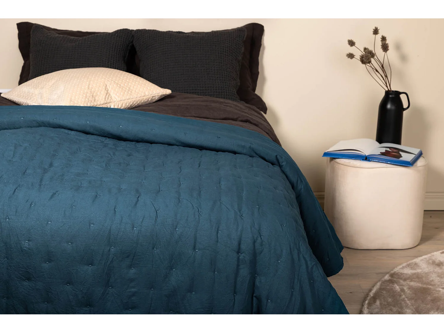 Sally sprei 150x250cm blauw.