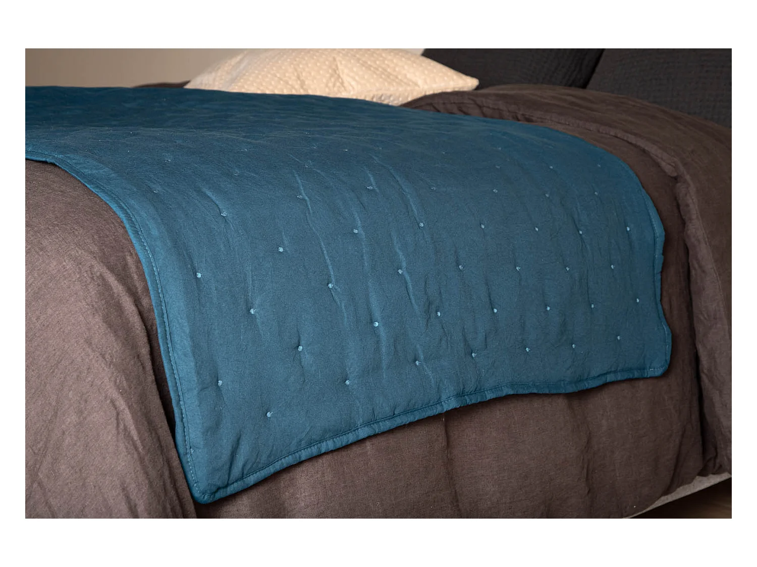 Sally sprei 80x150cm blauw.