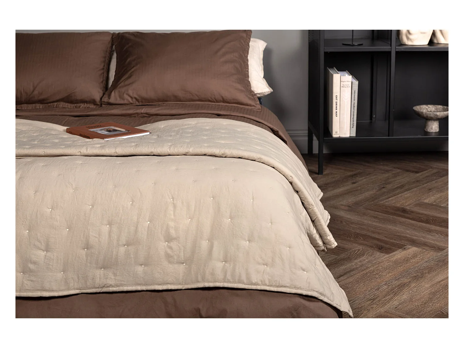 Sally couvre-lit 180x260cm beige.