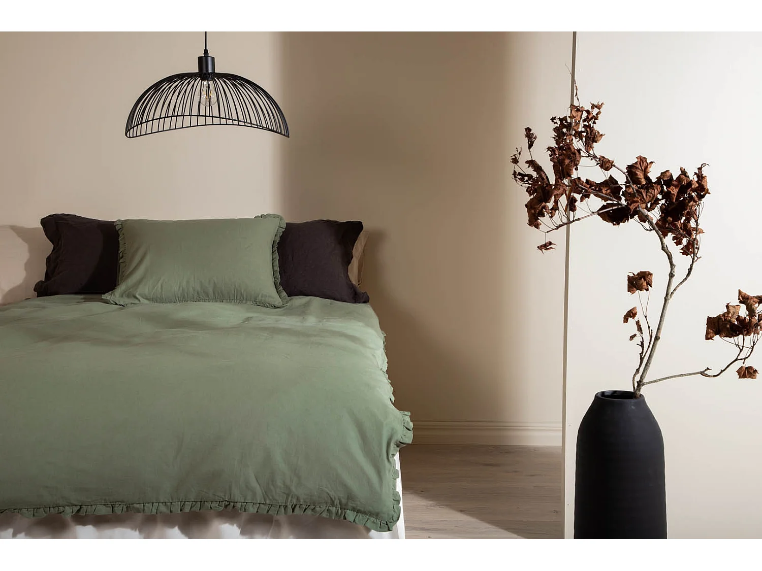 Lias parure de lit 1 ensembles 200x150cm vert.