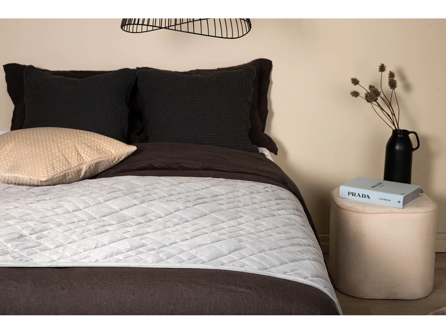 Jilly sprei 80x180cm grijs.