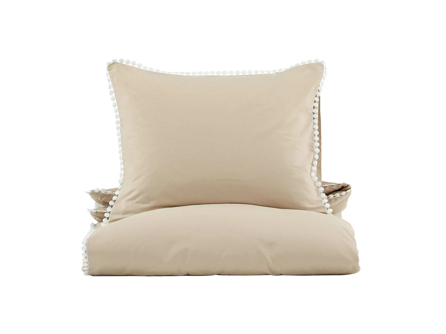 Livia parure de lit 1 ensembles 200x150cm beige, blanc.