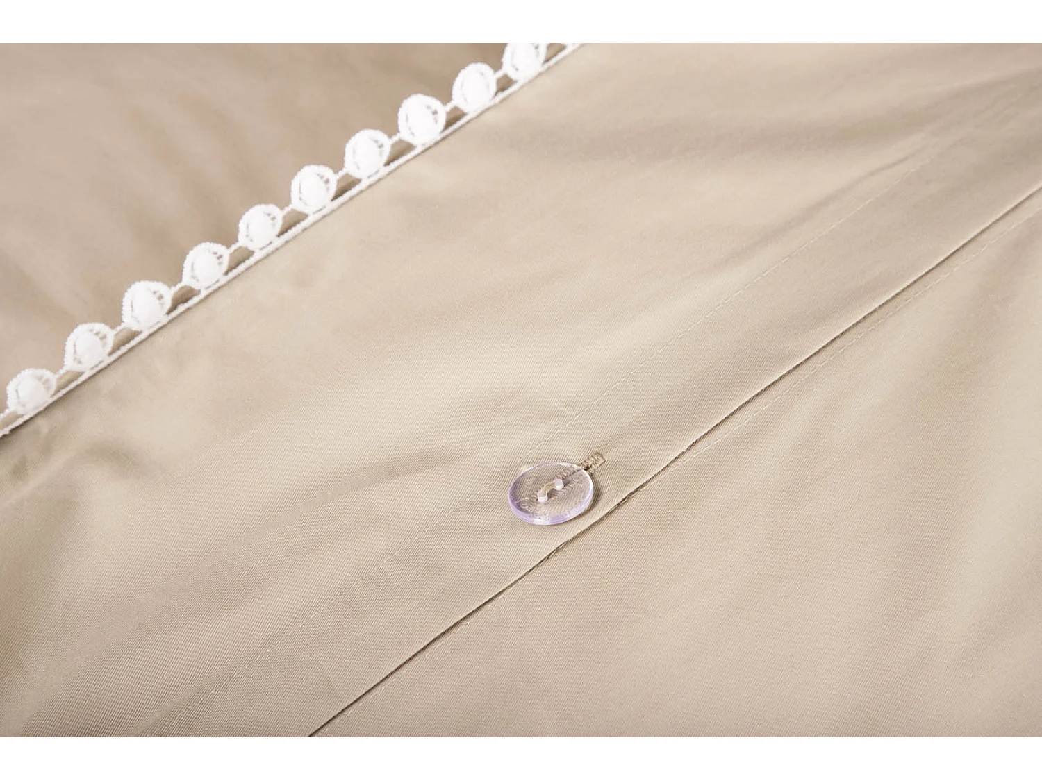 Livia parure de lit 1 ensembles 200x150cm beige, blanc.