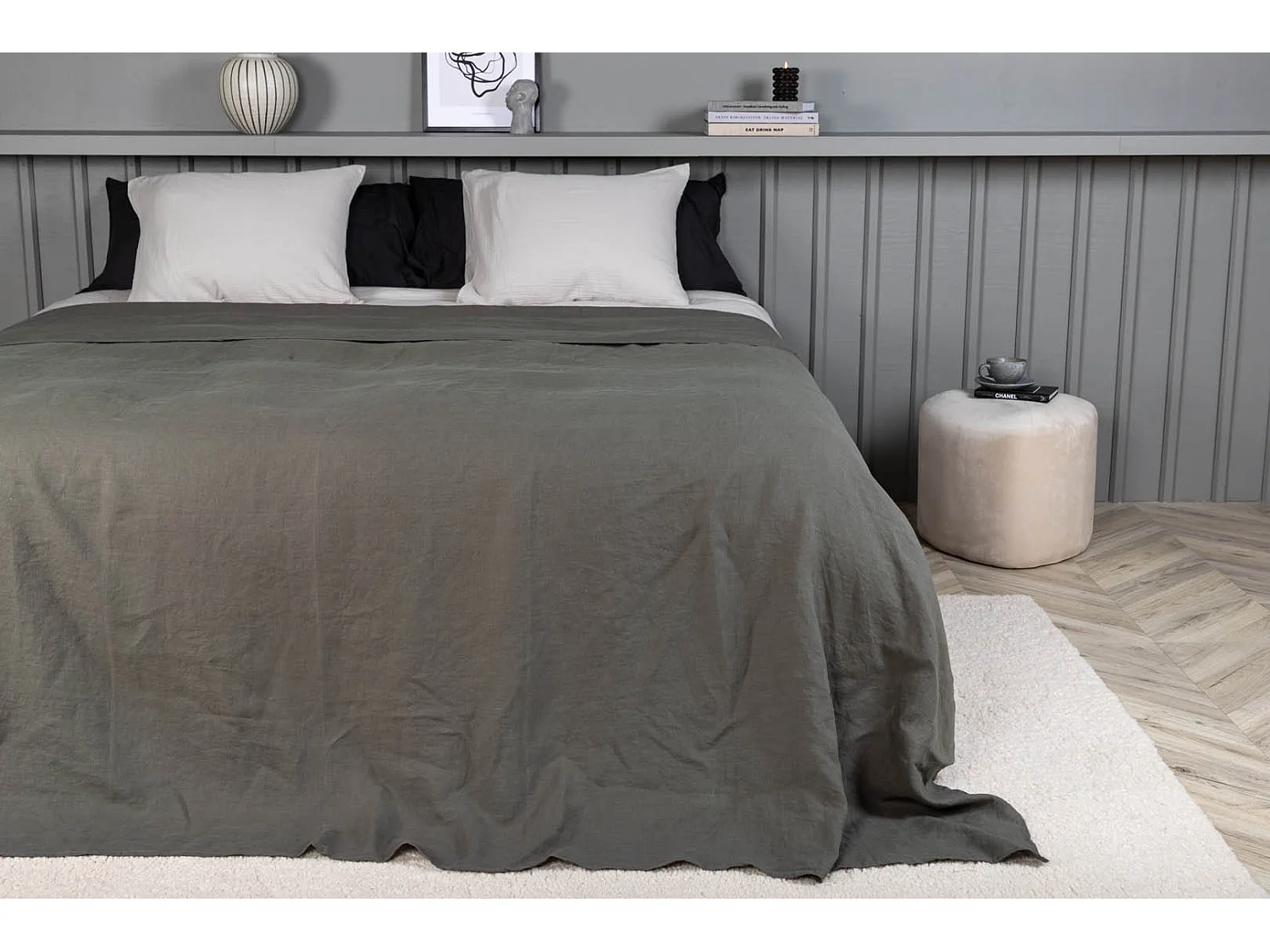 Milo sprei 180x260cm grijs.