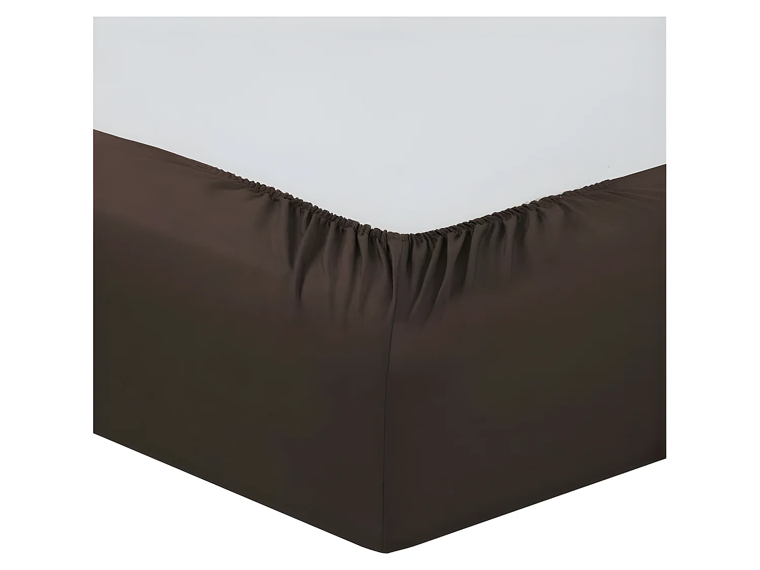 Vision - Drap housse Chocolat - 140x190cm - 100% coton