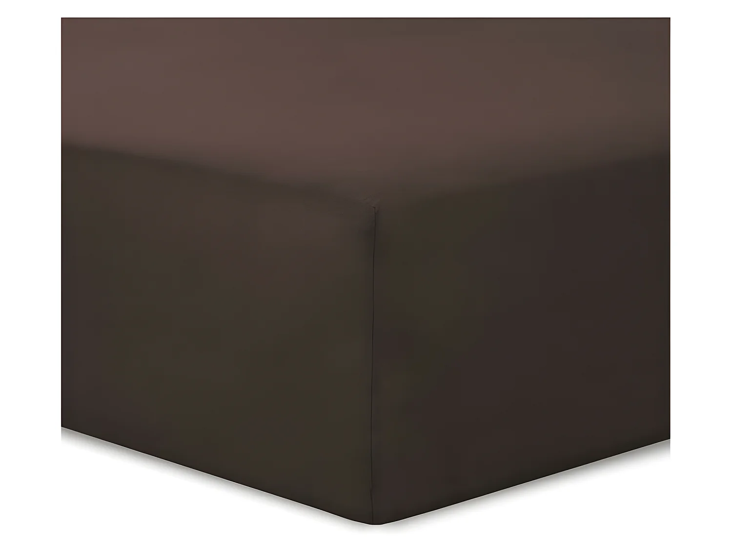 Vision - Drap housse Chocolat - 140x190cm - 100% coton