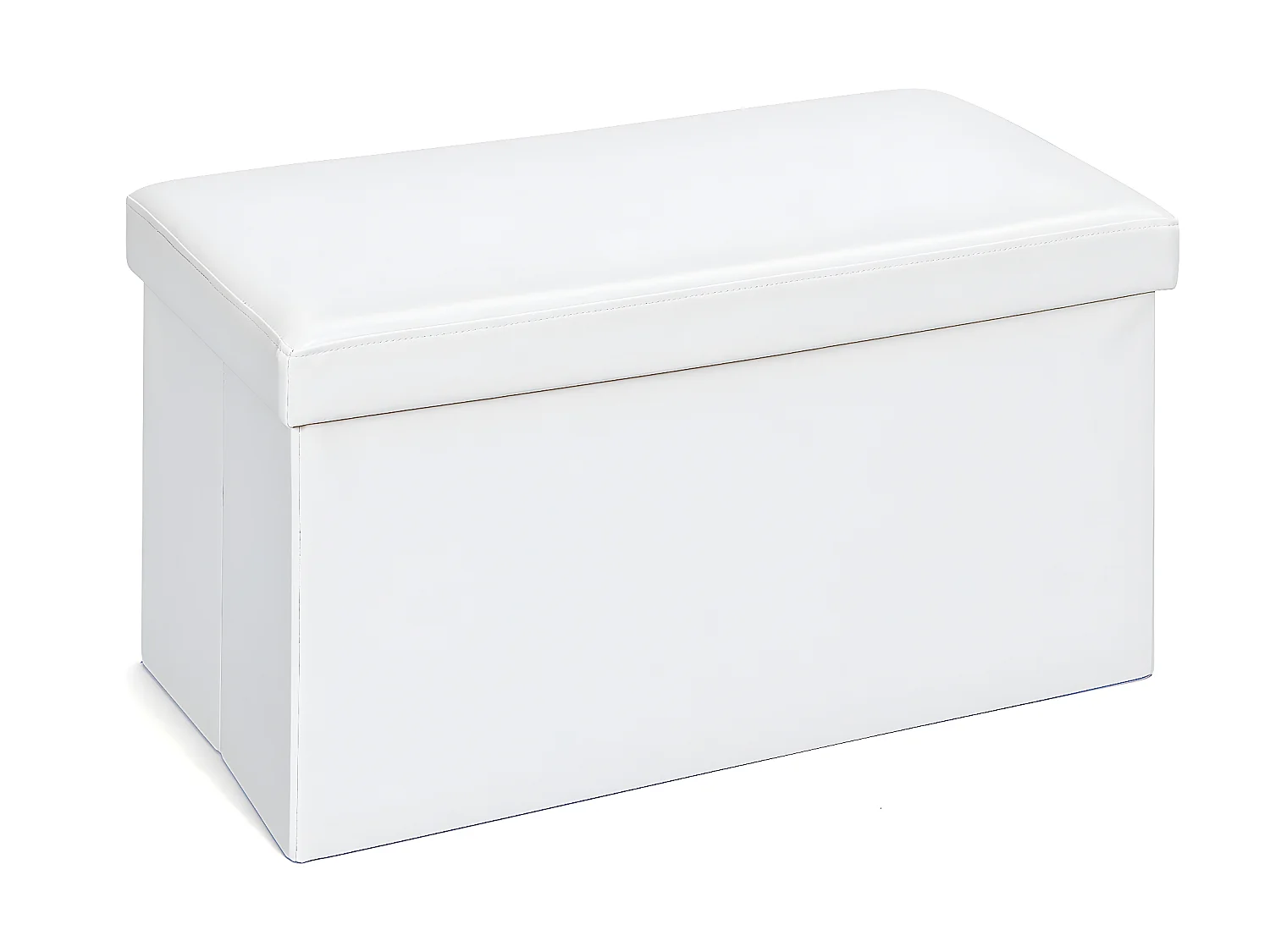 Sanne Tabouret-Boîte de rangement, pliable avec couvercle, blanc.