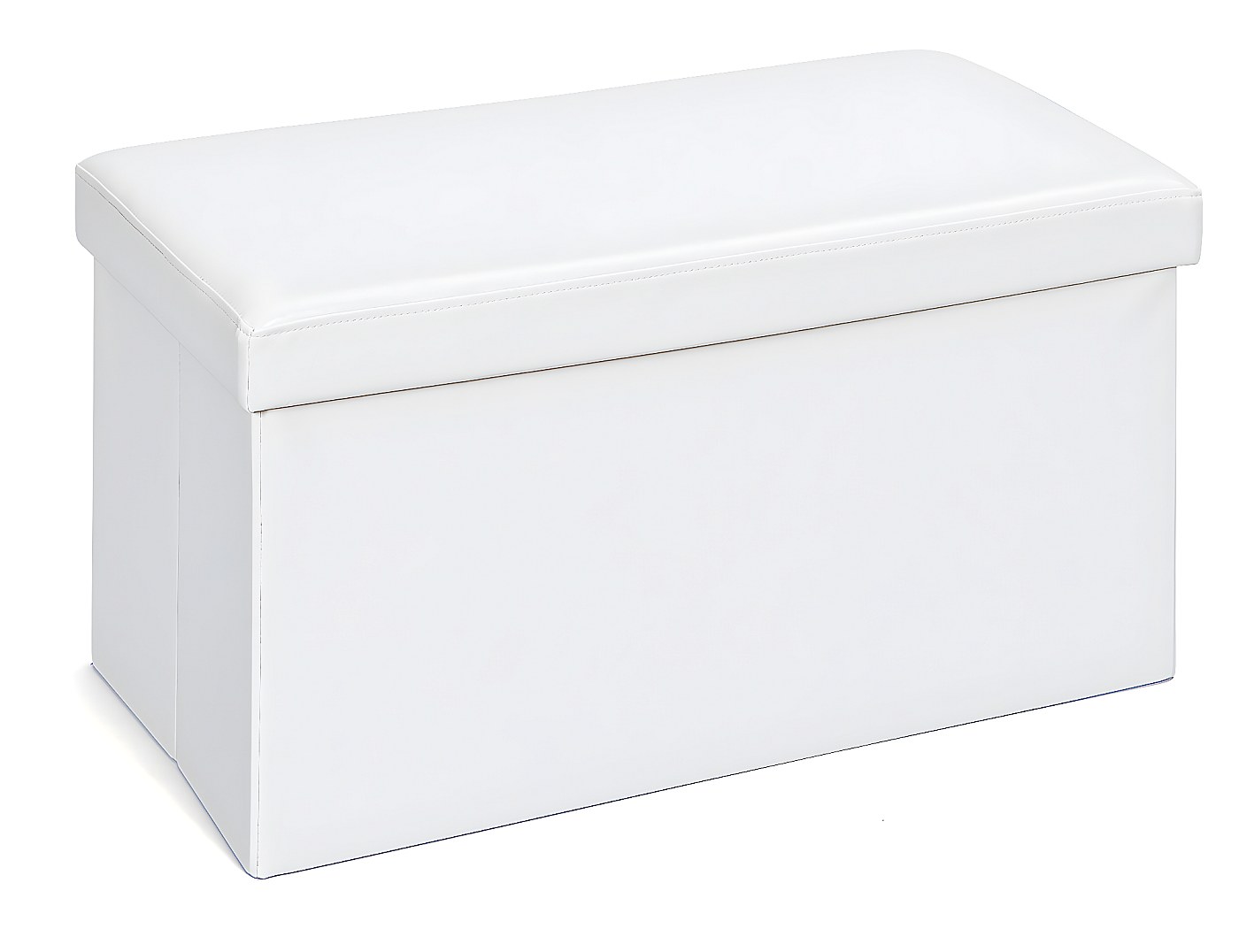 Tabouret Coffre De Rangement Pliable Bouchara – Noir Capitonné, Avec Roulettes – état Correct
