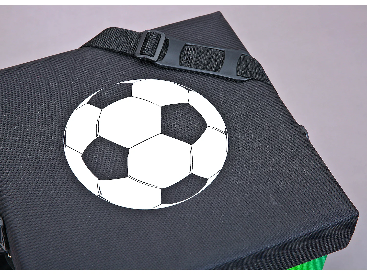 Fabo Sacoche isotherme, tabouret, couvercle, noir, blanc, vert.