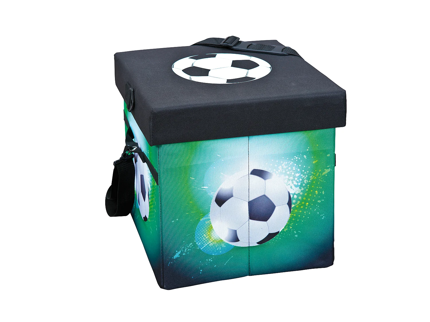 Fabo Sacoche isotherme, tabouret, couvercle, noir, blanc, vert.