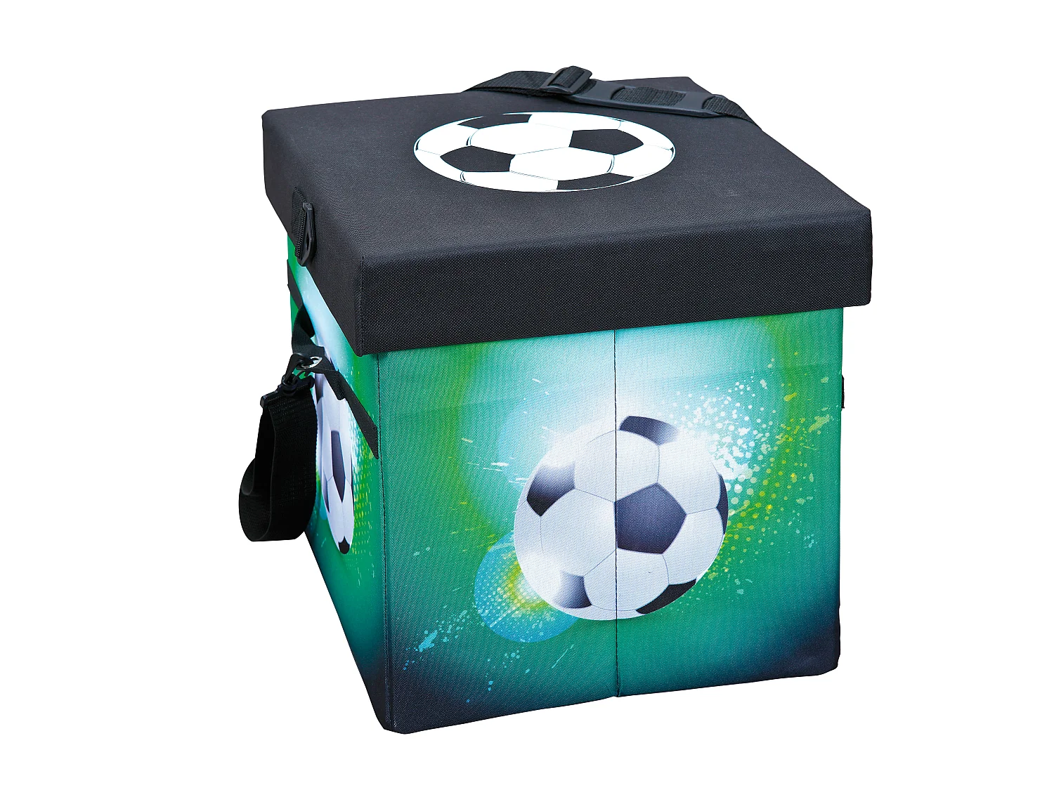 Cajas de almacenamiento Fabo, bolsa refrigeradora, taburete, con tapa, negro, blanco, verde.