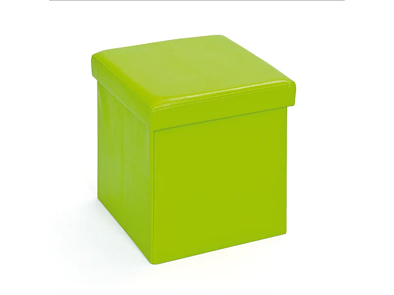 Sanne Aufbewahrungsbox Hocker, faltbar mit Deckel, grün.