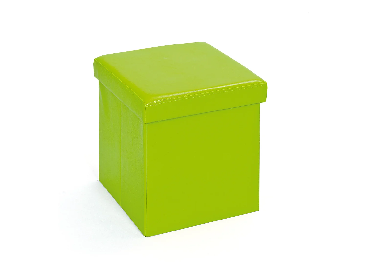 Sanne Tabouret-Boîte de rangement, pliable avec couvercle, vert.