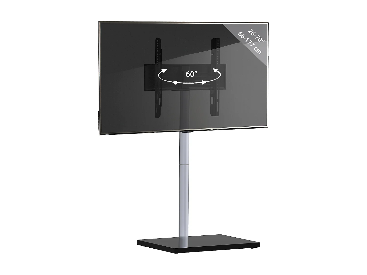 TV Standfuß Fernseh Alu Holz Fuß Ständer Nalano