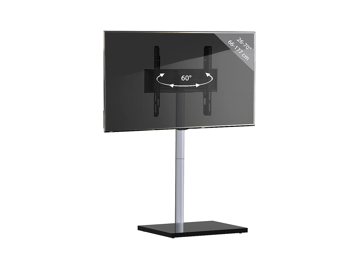 TV stand feet Nalano Black H. 100 x W. 60 x D. 45 cm