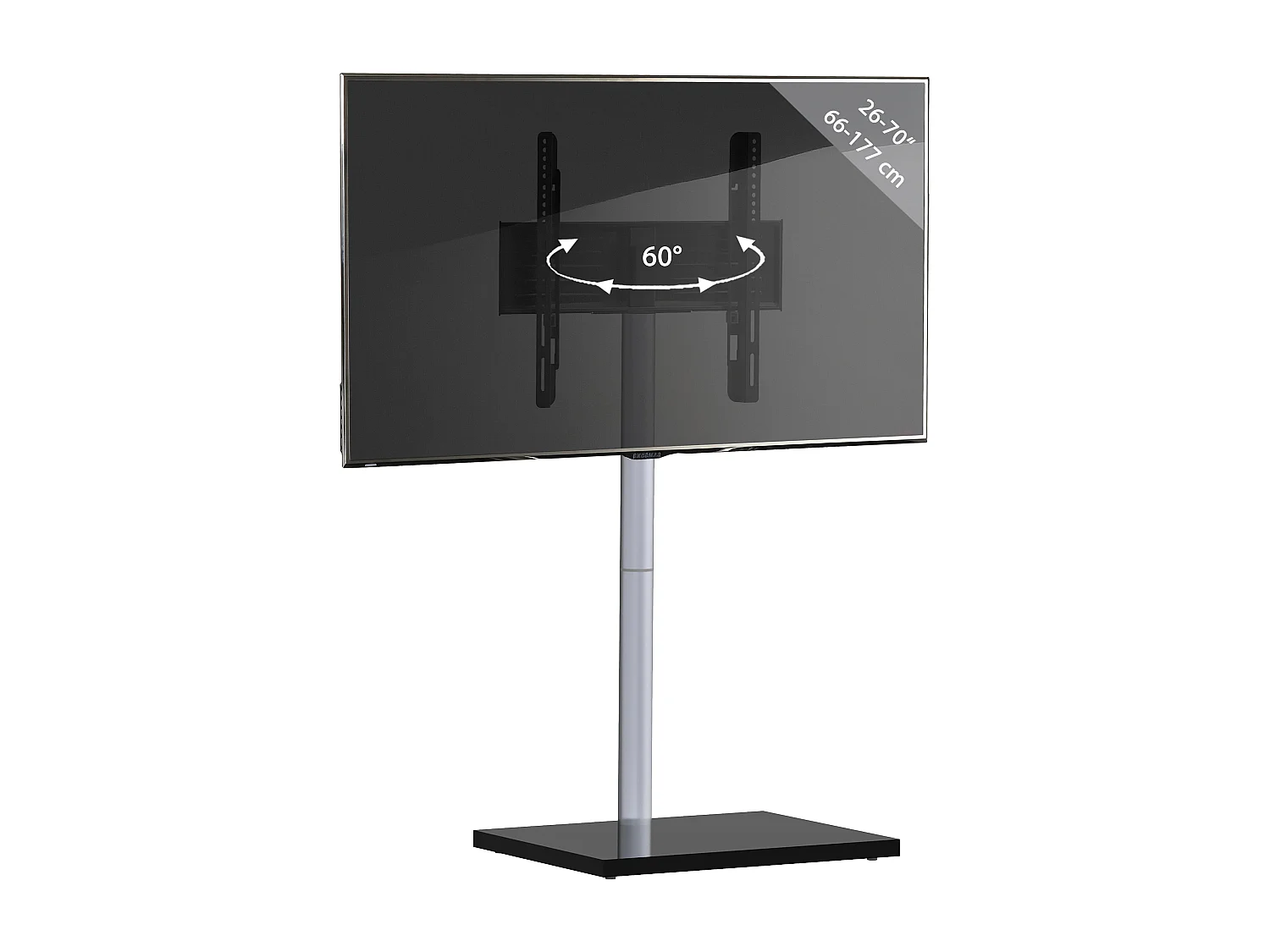 TV Standfuß Fernseh Alu Holz Fuß Ständer Nalano