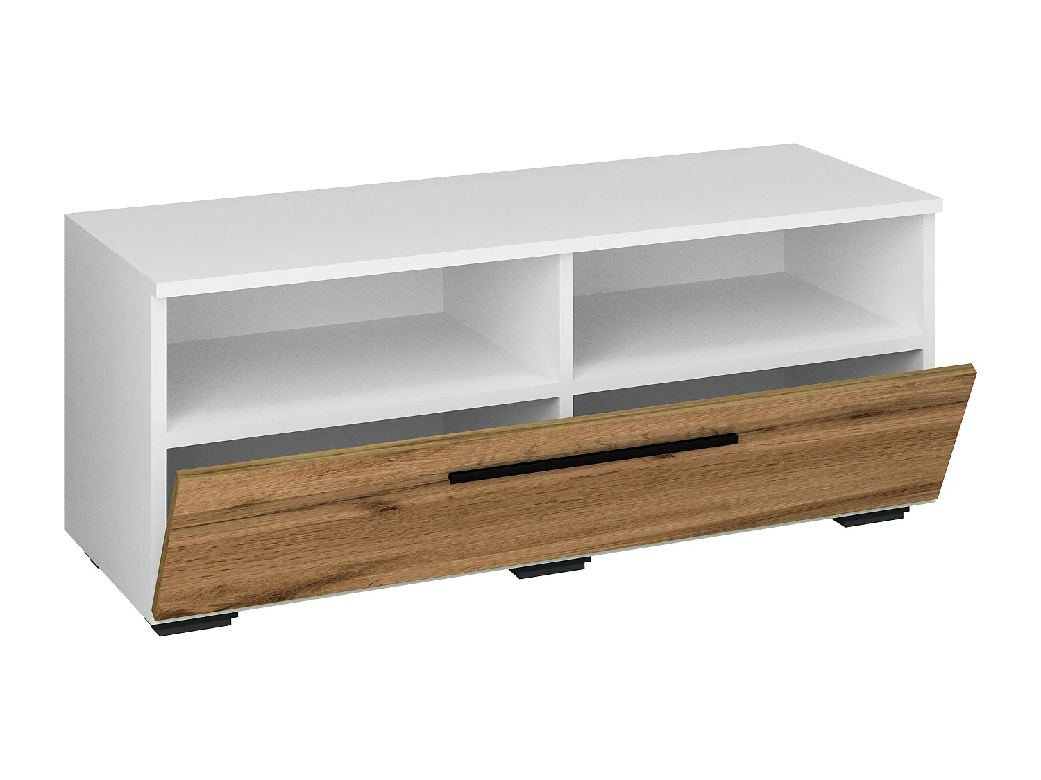 TV Furniture Arila White / Honey oak H. 39 x W. 95 x D. 40 cm