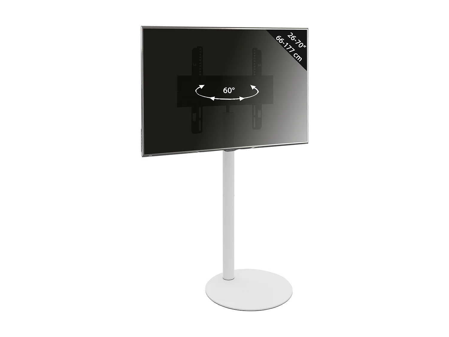 TV stand feet Cirla White H. 100 x W. 55 x D. 45 cm