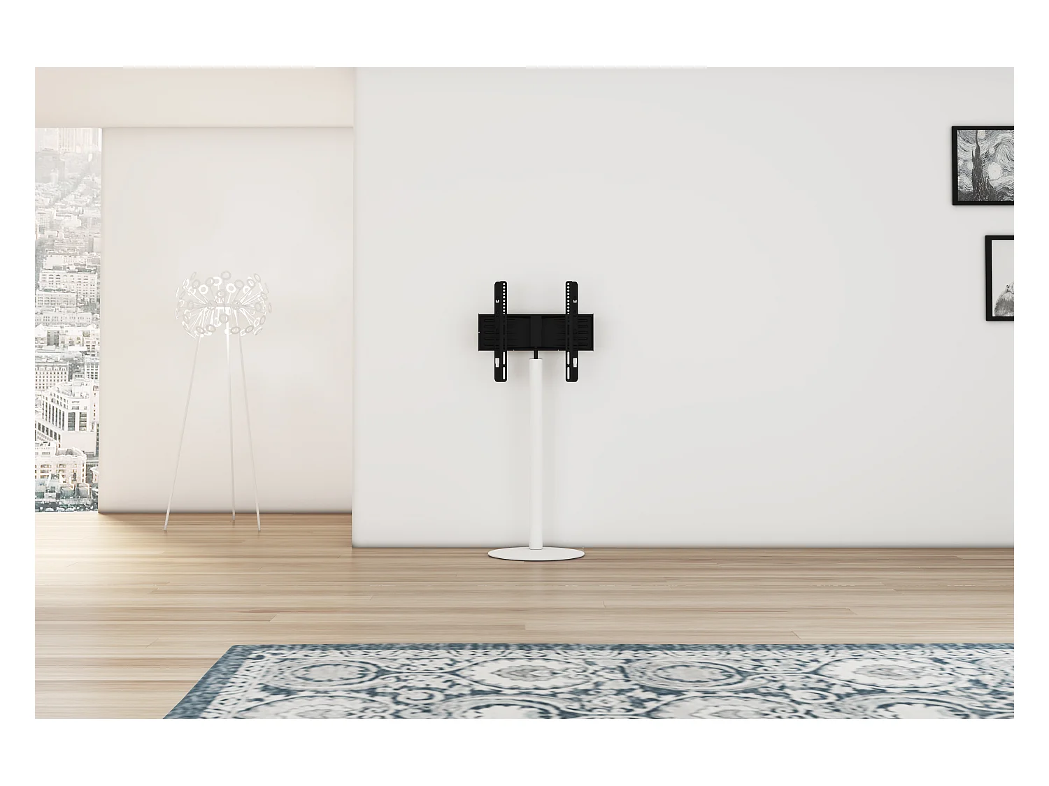 TV stand feet Cirla White H. 100 x W. 55 x D. 45 cm