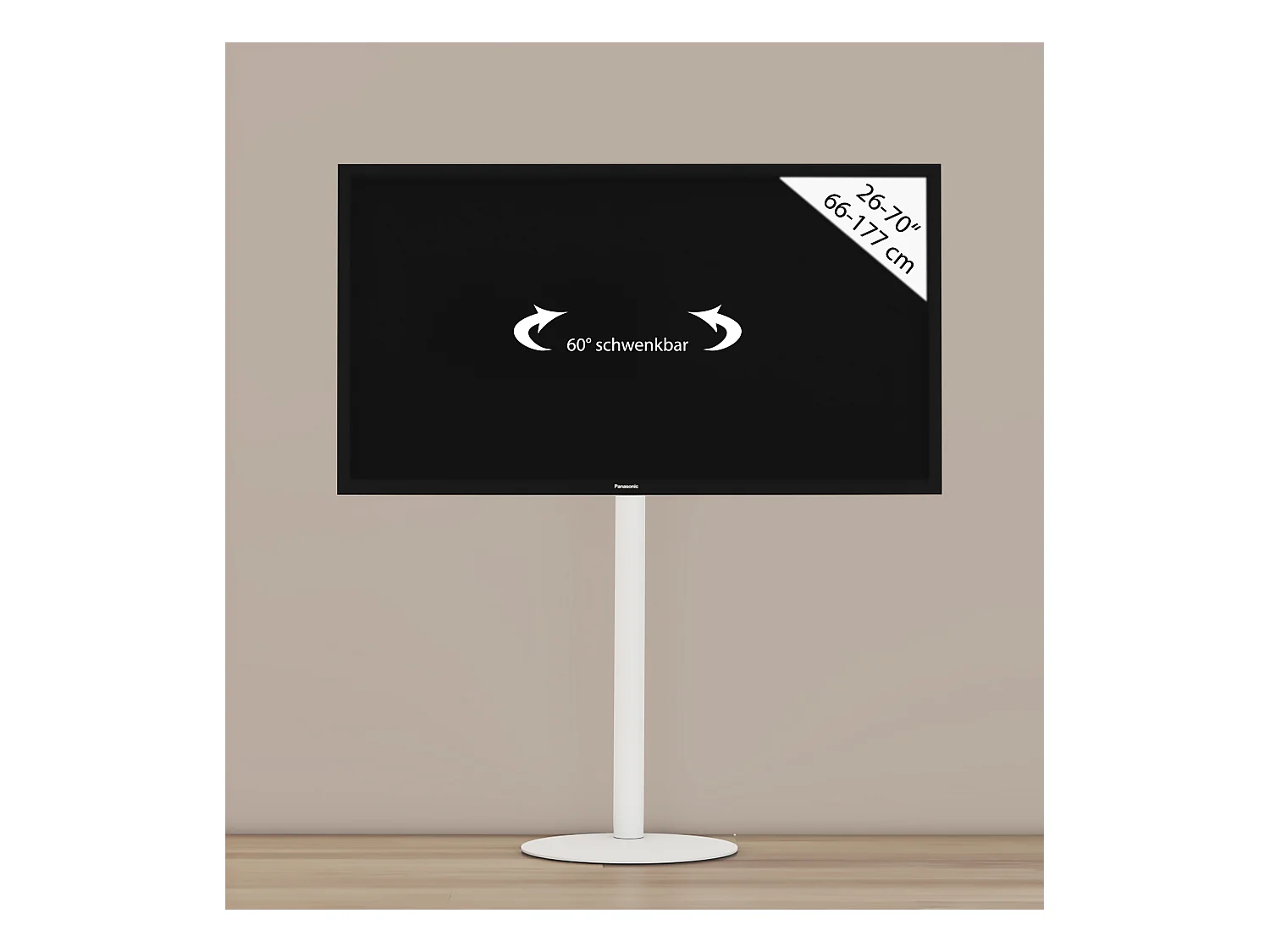 TV stand feet Cirla White H. 100 x W. 55 x D. 45 cm