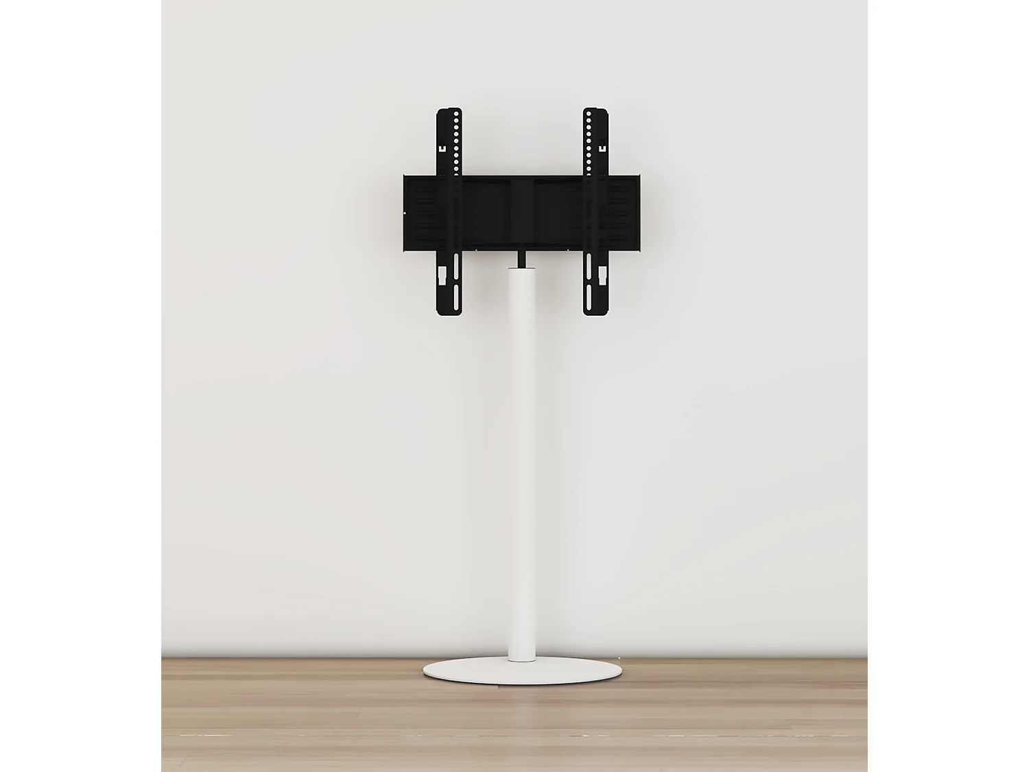 Cirla Meuble TV avec pied rond, blanc.