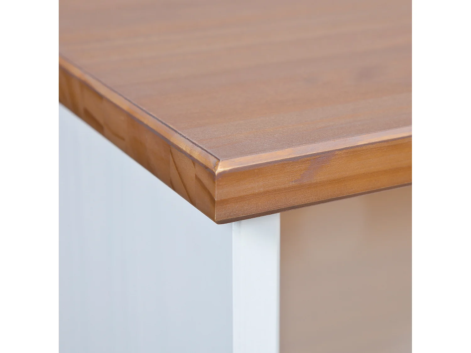 Wright TV-meubel 3 lades, 3 ruimtes wit, bruin.