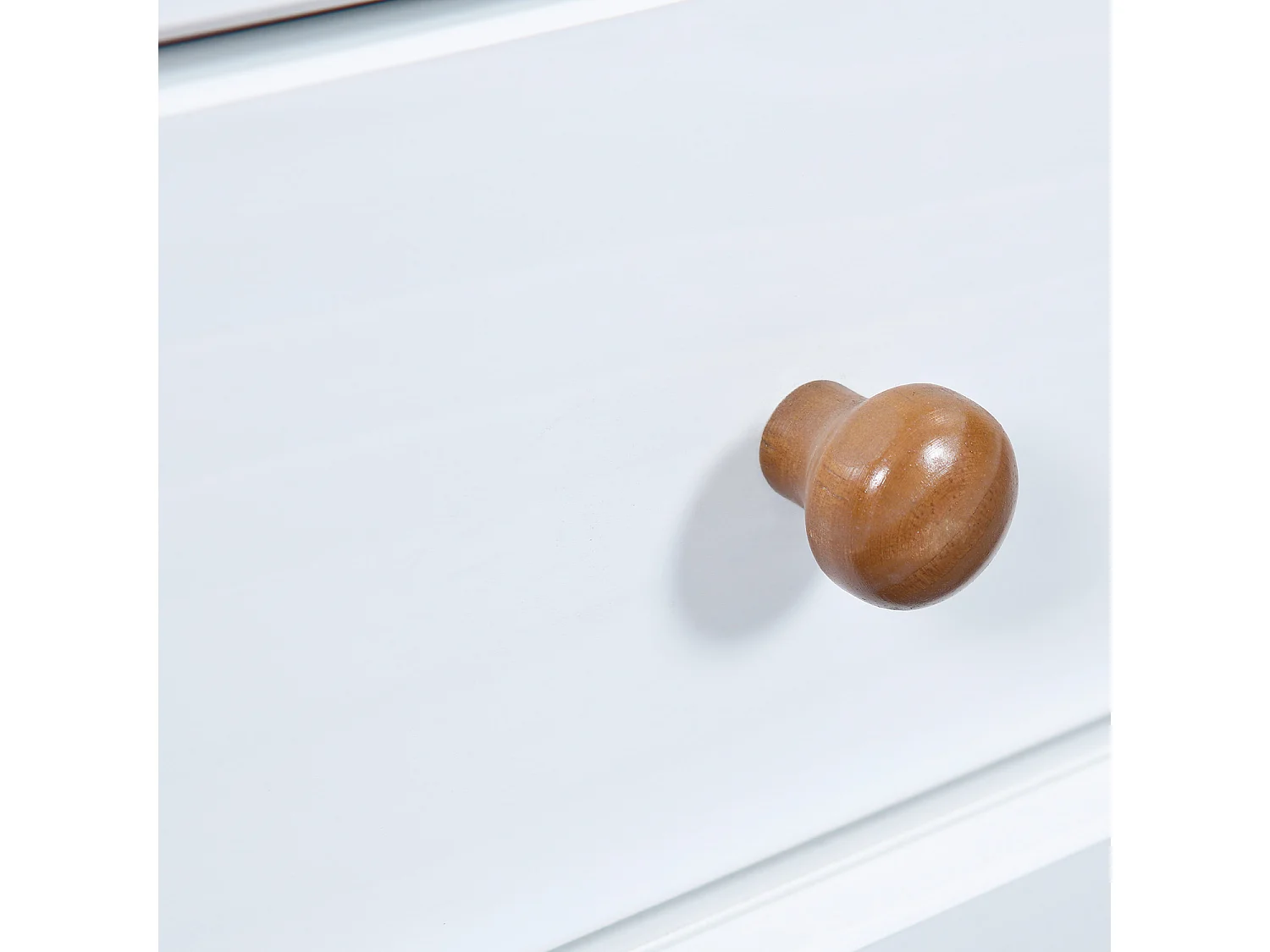 Wright TV-meubel 3 lades, 3 ruimtes wit, bruin.