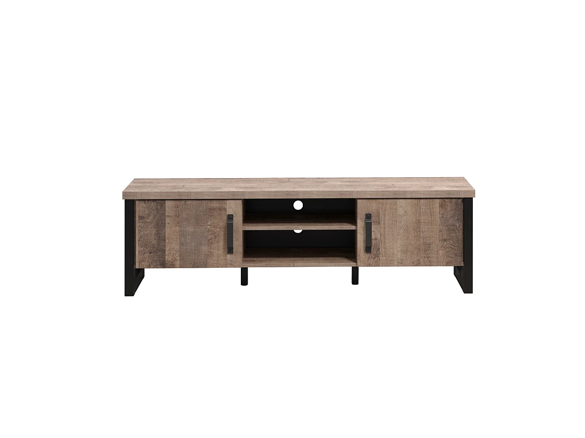 Mobile TV 2 ante, 2 nicchie e 2 aperture passacavi L166 cm - EMILE