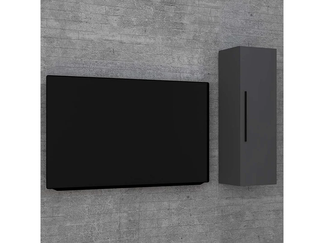 Wall Rack Arila Anthracite H. 95 x W. 30 x D. 30 cm