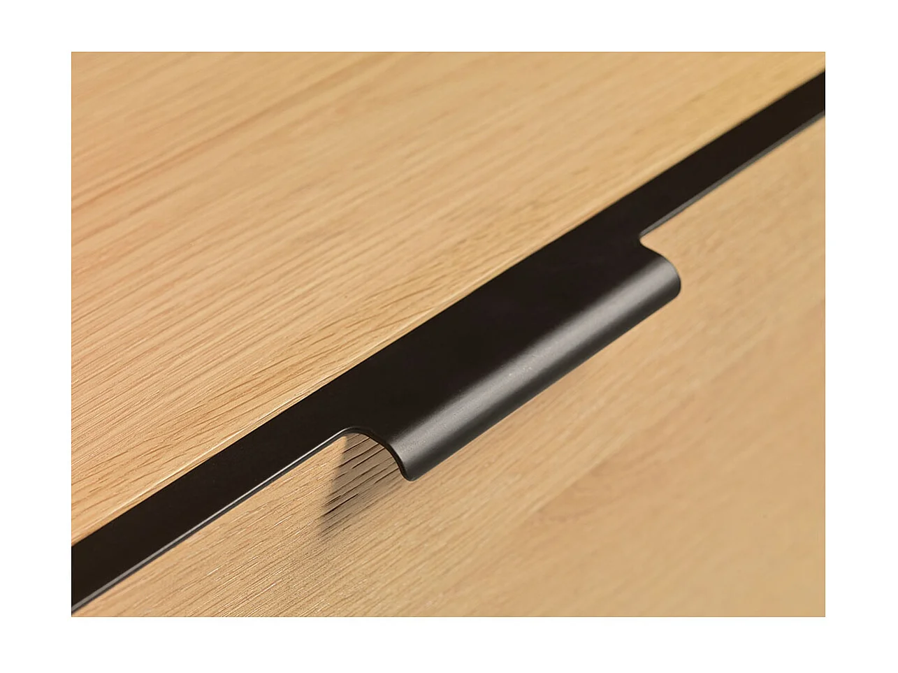 Livorno TV Tisch 1 Tür, 2 Offene Fächer, 2 Schubladen Natur Eiche Dekor.