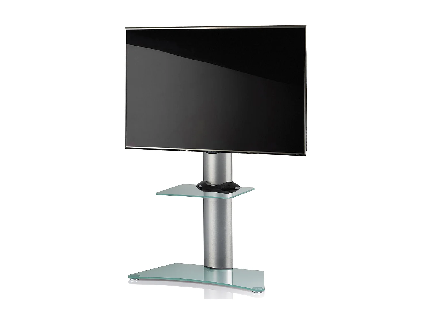 TV stand feet Zental Matte glass H. 111 x W. 80 x D 40 cm