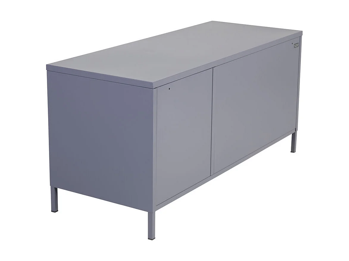 Acero TV Tisch 2 Türen, 2 Schubladen, hellgrau.