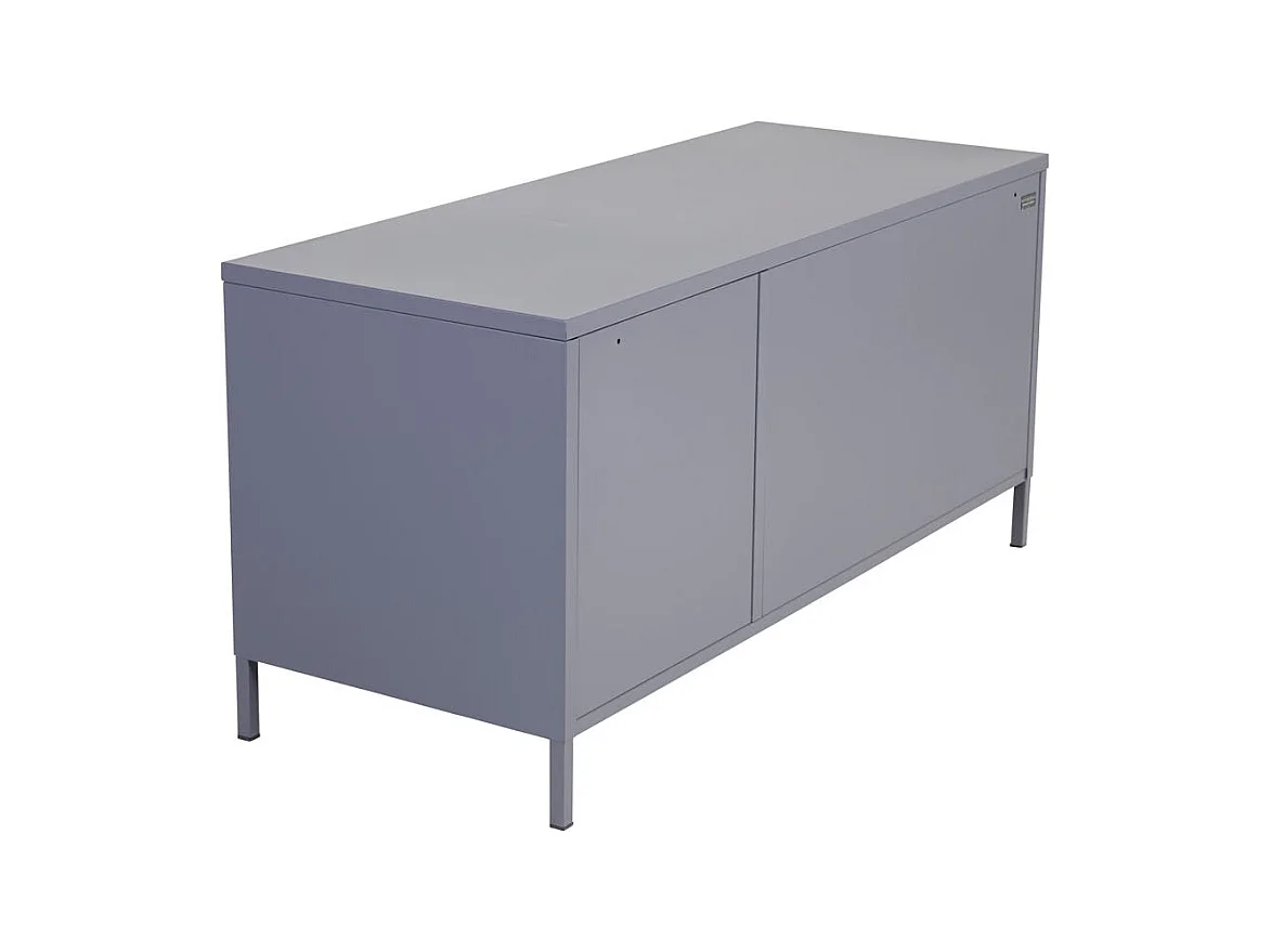 Acero TV-meubel 2 deuren, 2 laden, lichtgrijs.