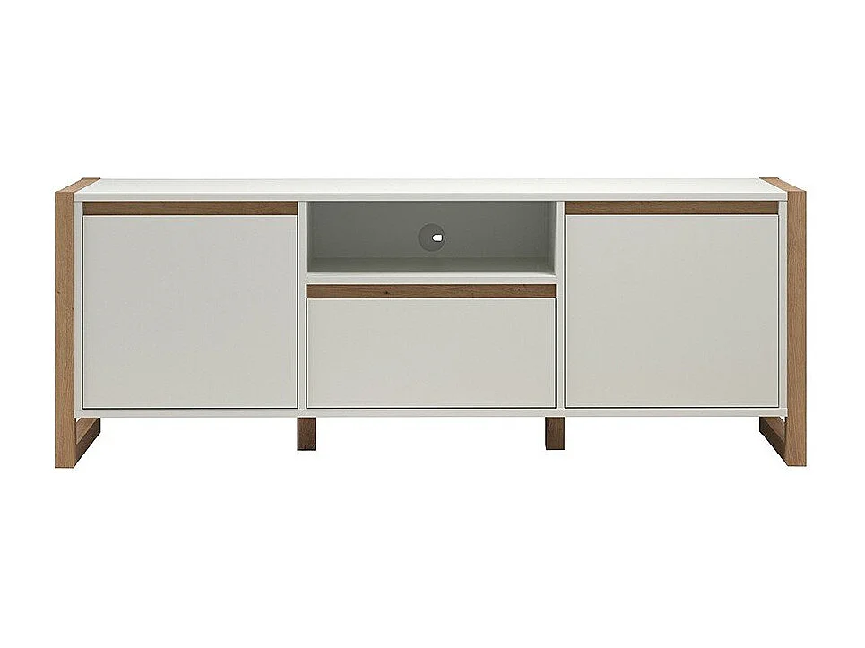 Maria TV-meubel van wit MDF en licht hout