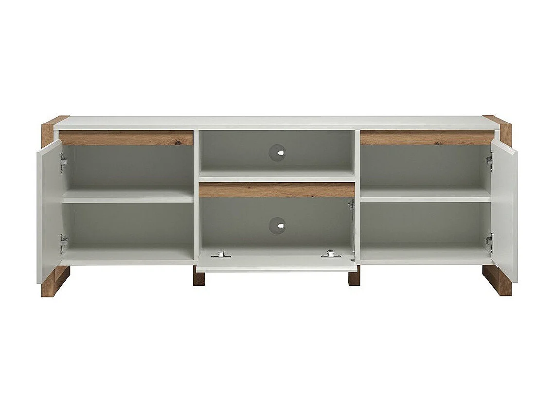 Maria TV-meubel van wit MDF en licht hout