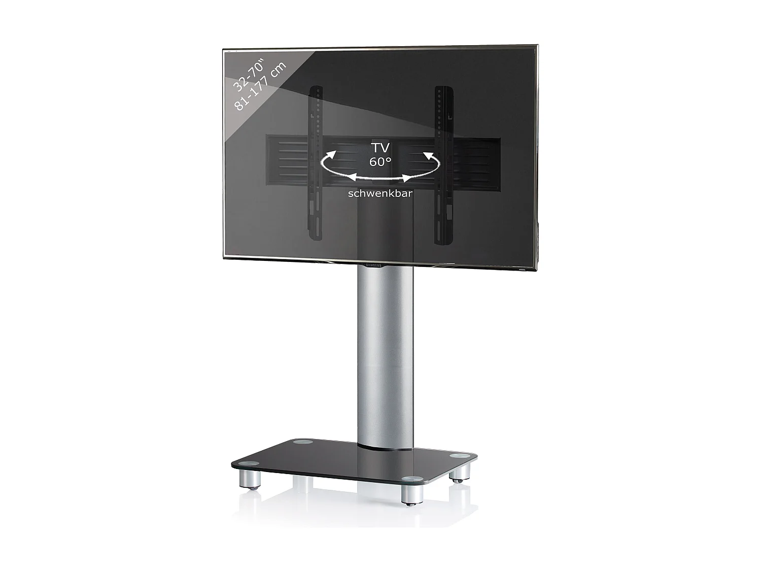 TV stand feet Tosal Black glass 0