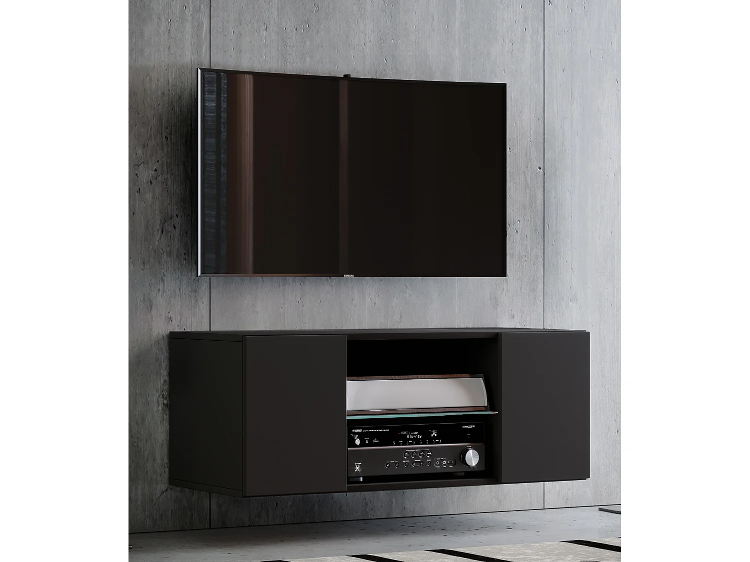 TV Furniture Jusa Black H. 40 x W. 95 x D. 36 cm