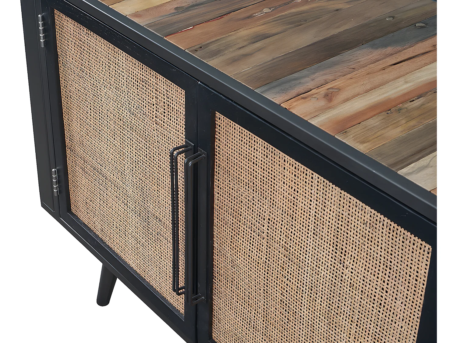 NordicRattan Meuble TV avec 4 portes, naturel.