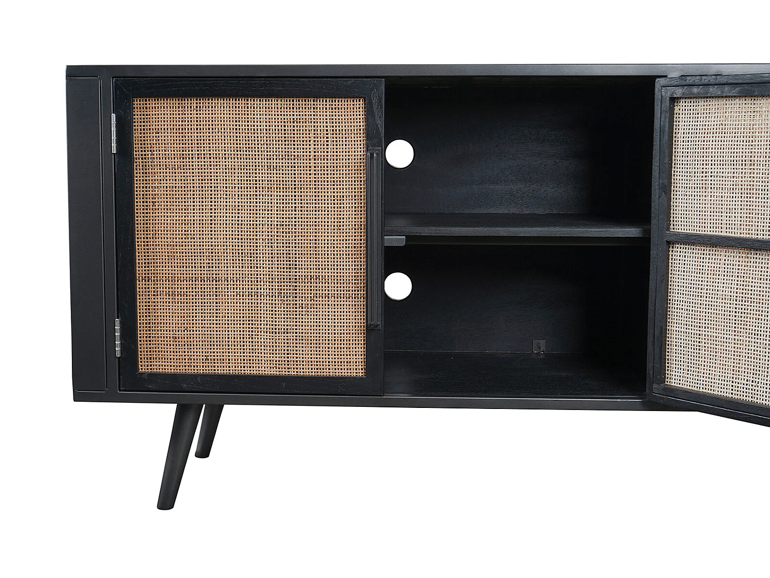 NordicRattan Meuble TV avec 4 portes, naturel.