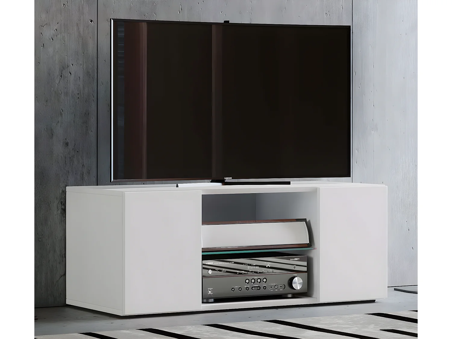 TV Furniture Lowina White H. 40 x W. 95 x D. 36 cm