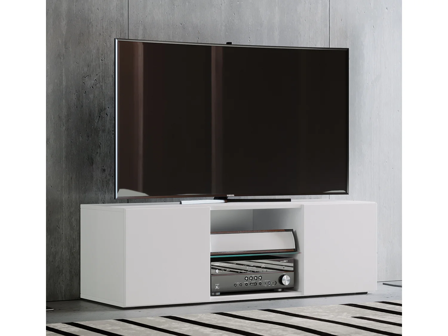 TV Furniture Lowina White H. 40 x W. 95 x D. 36 cm