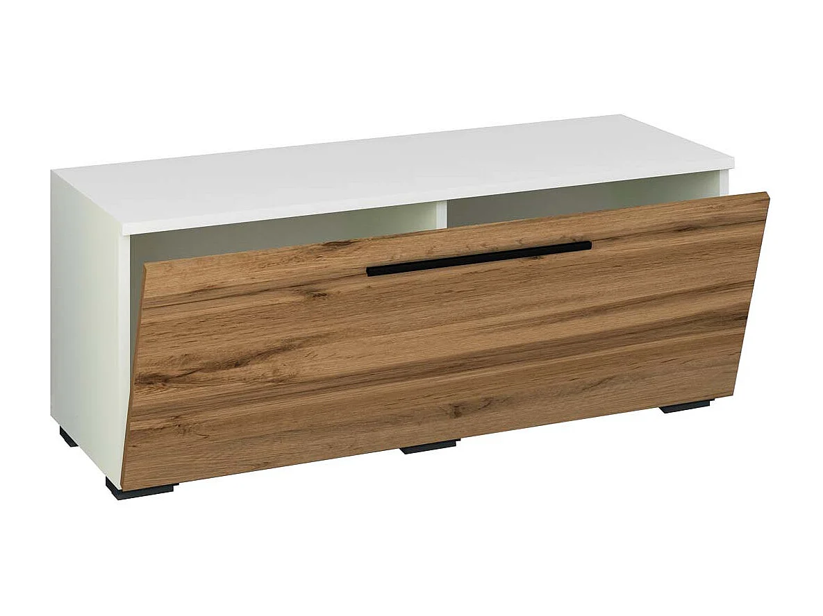 TV Furniture Arila White / Honey oak H. 39 x W. 95 x D. 40 cm