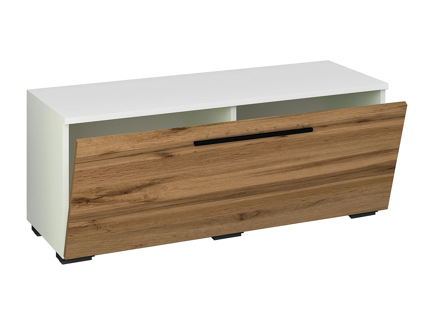 TV Furniture Arila White / Honey oak H. 39 x W. 95 x D. 40 cm