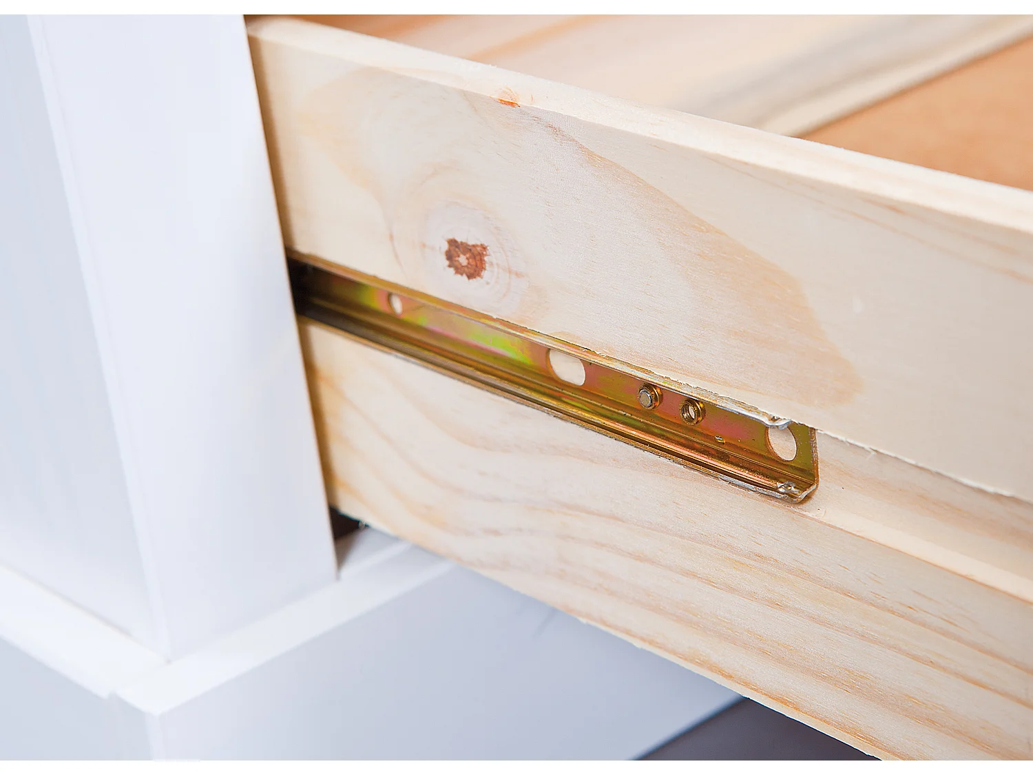 Pall TV Tisch 2 Schubladen, 1 Fach, weiss.