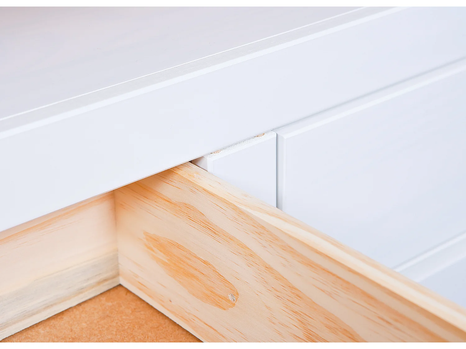 Pall TV Tisch 2 Schubladen, 1 Fach, weiss.