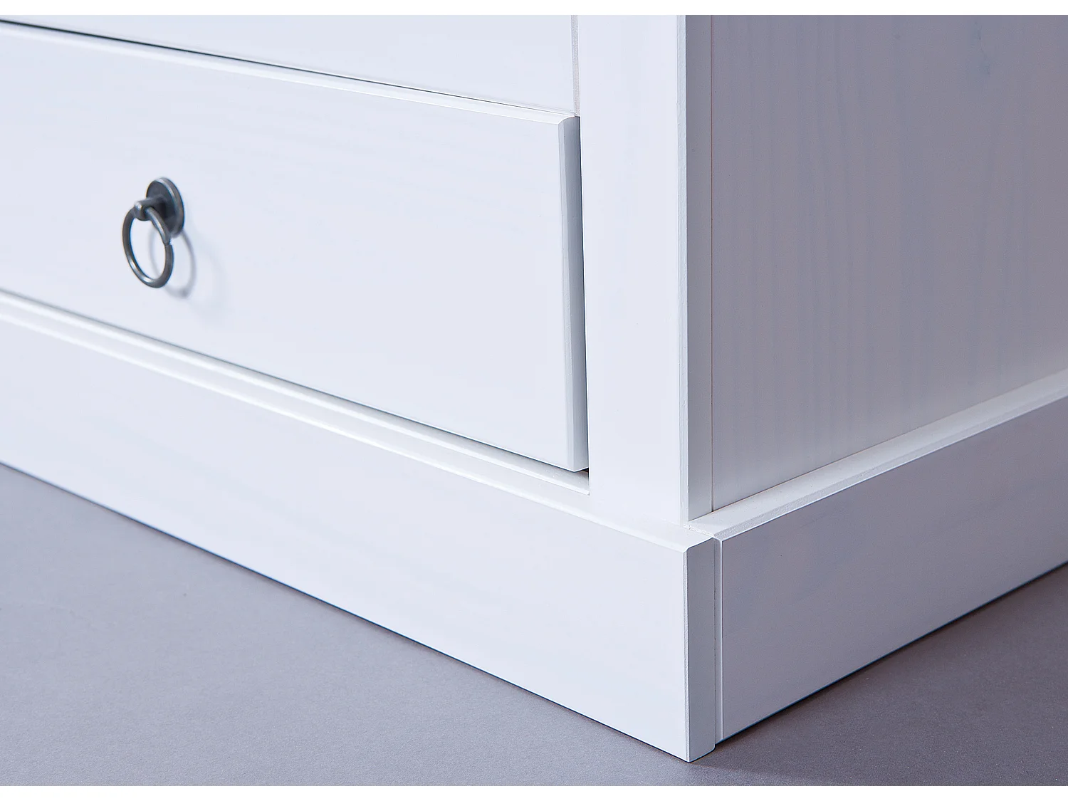 Pall TV Tisch 2 Schubladen, 1 Fach, weiss.