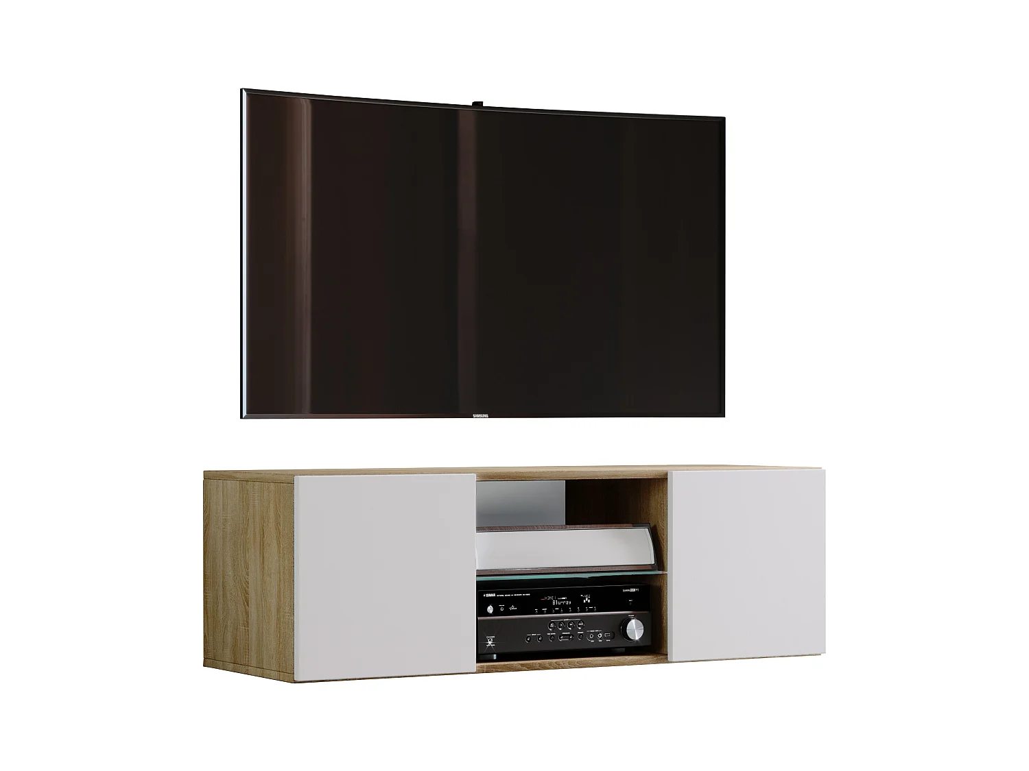 Hout TV Muur Lowboard Fernseh Jusa 95
